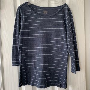 Navy Blue Columbia Quarter Sleeve Shirt